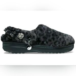 Black Leopardc Crocs Unfurgettable lined clogs Sold Out Online
